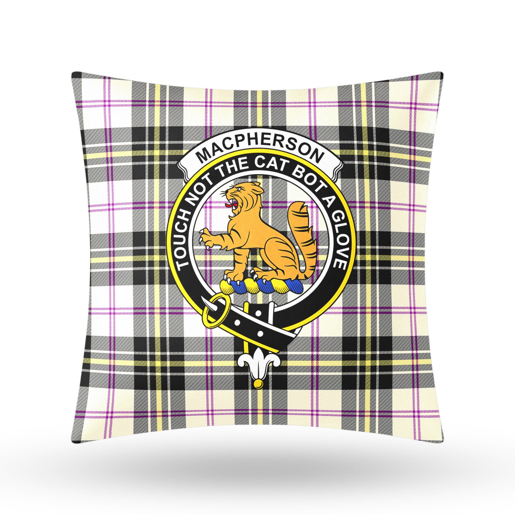 MacPherson Dress Ancient Tartan Crest Pillow Cover