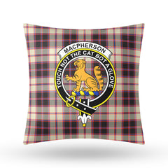 MacPherson Hunting Ancient Tartan Crest Pillow Cover