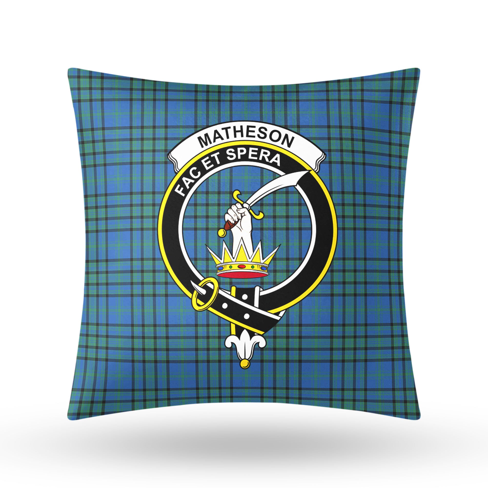 Matheson Hunting Ancient Tartan Crest Pillow Cover