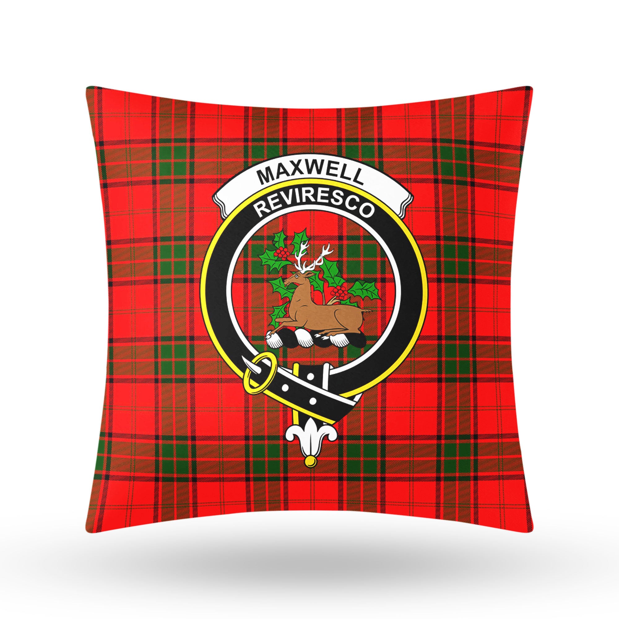 Maxwell Modern Tartan Crest Pillow Cover