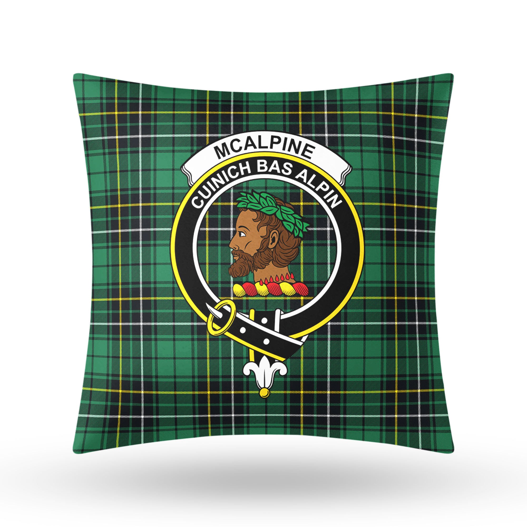 McAlpine Ancient Tartan Crest Pillow Cover