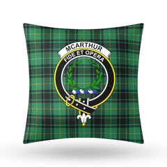 McArthur Ancient Tartan Crest Pillow Cover