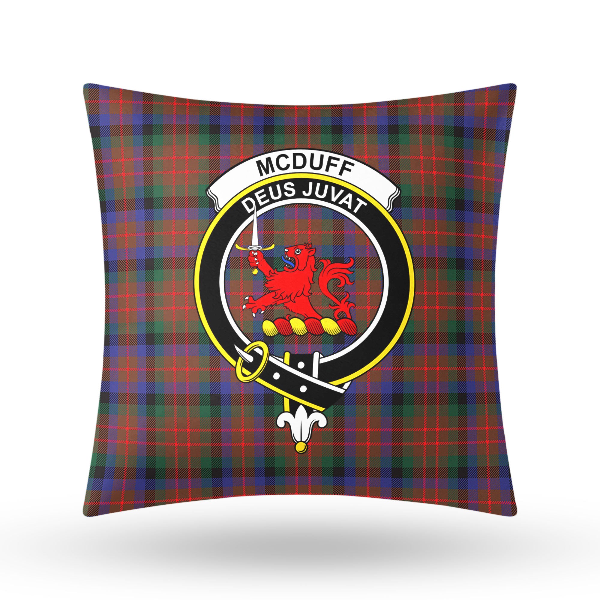 McDuff Hunting Modern Tartan Crest Pillow Cover