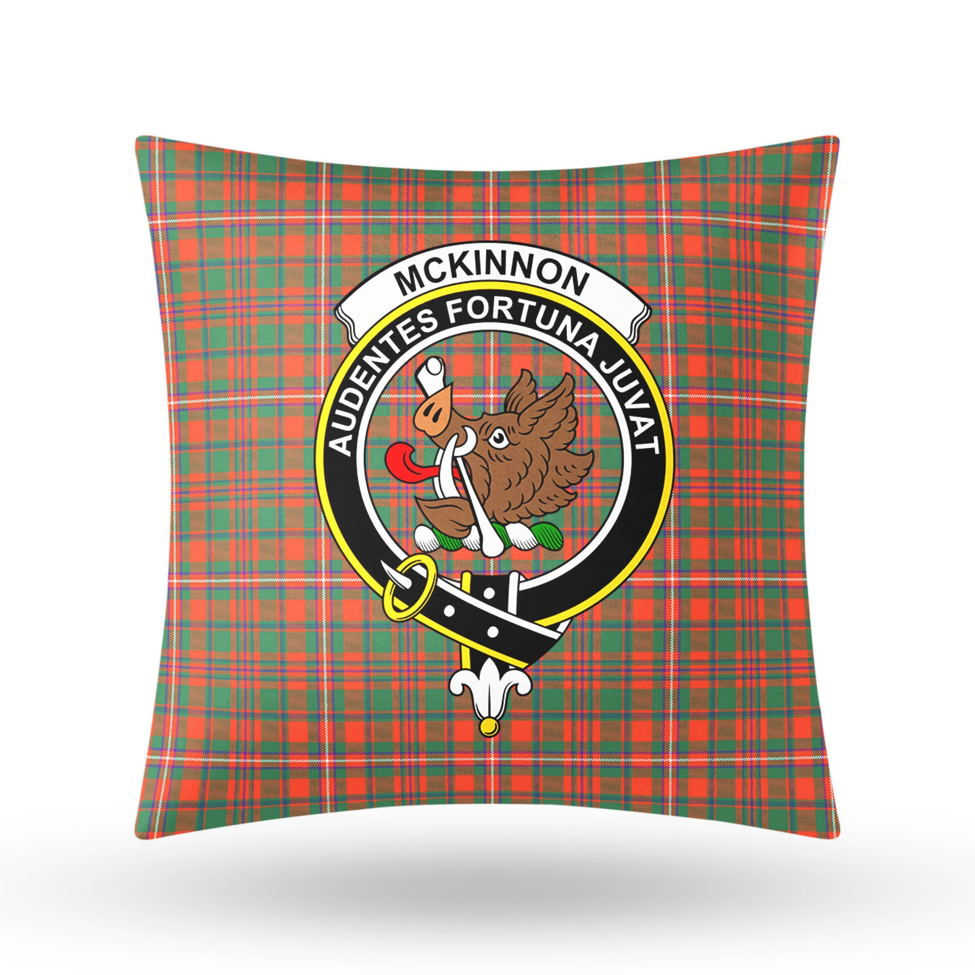 McKinnon Ancient Tartan Crest Pillow Cover