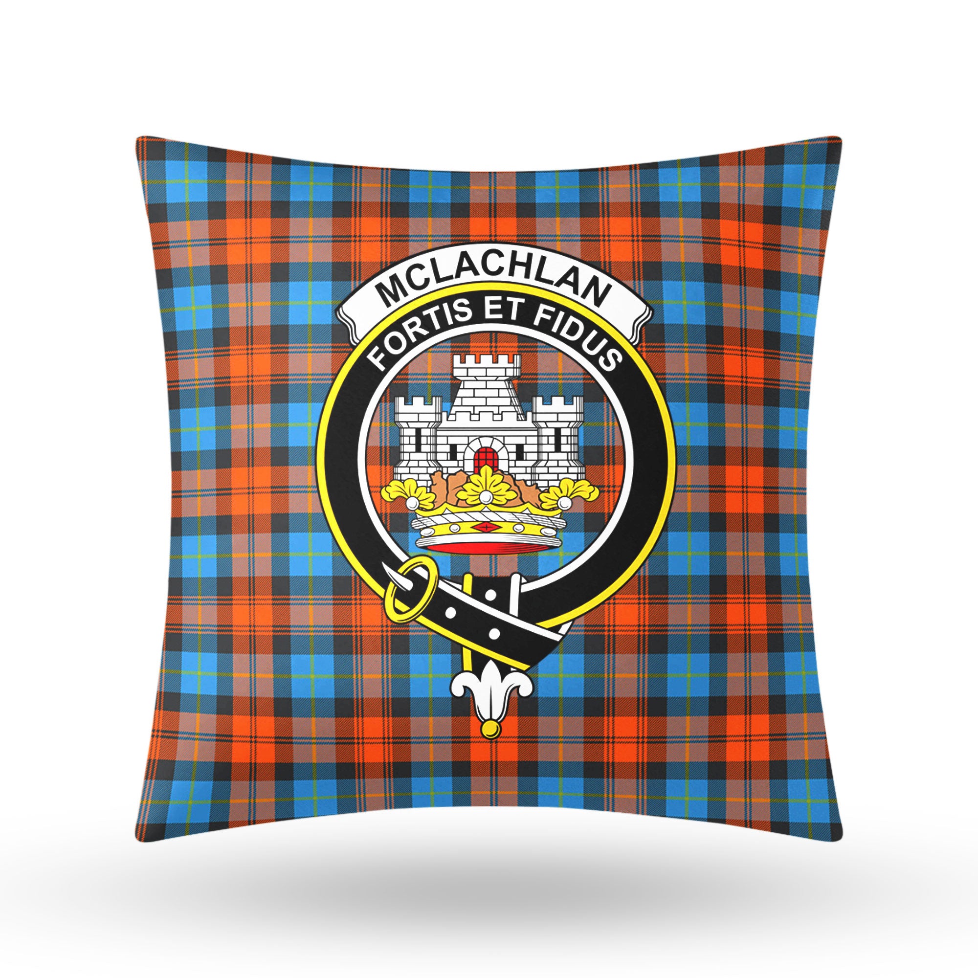 McLachlan Ancient Tartan Crest Pillow Cover