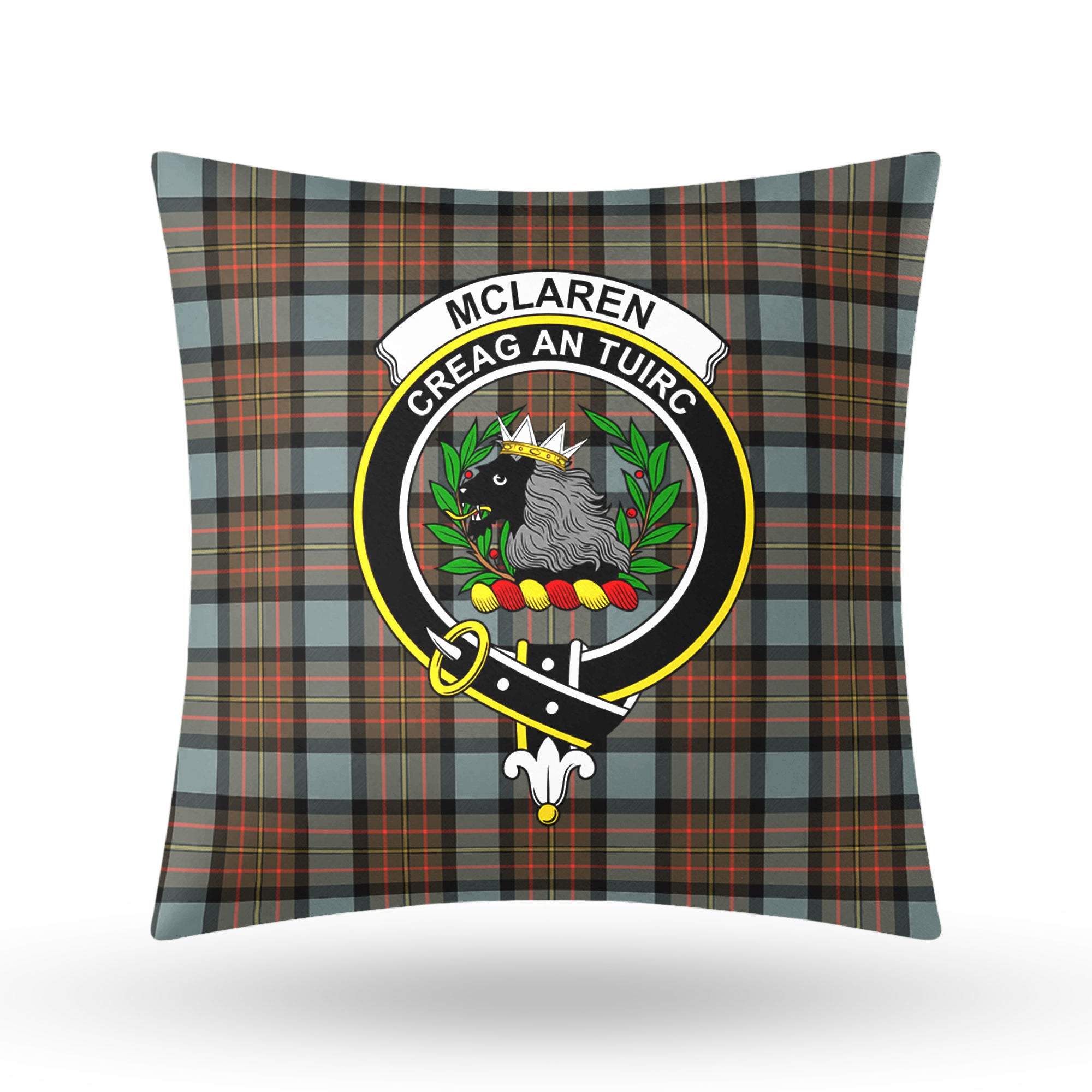 McLaren Weathered Tartan Crest Pillow Cover