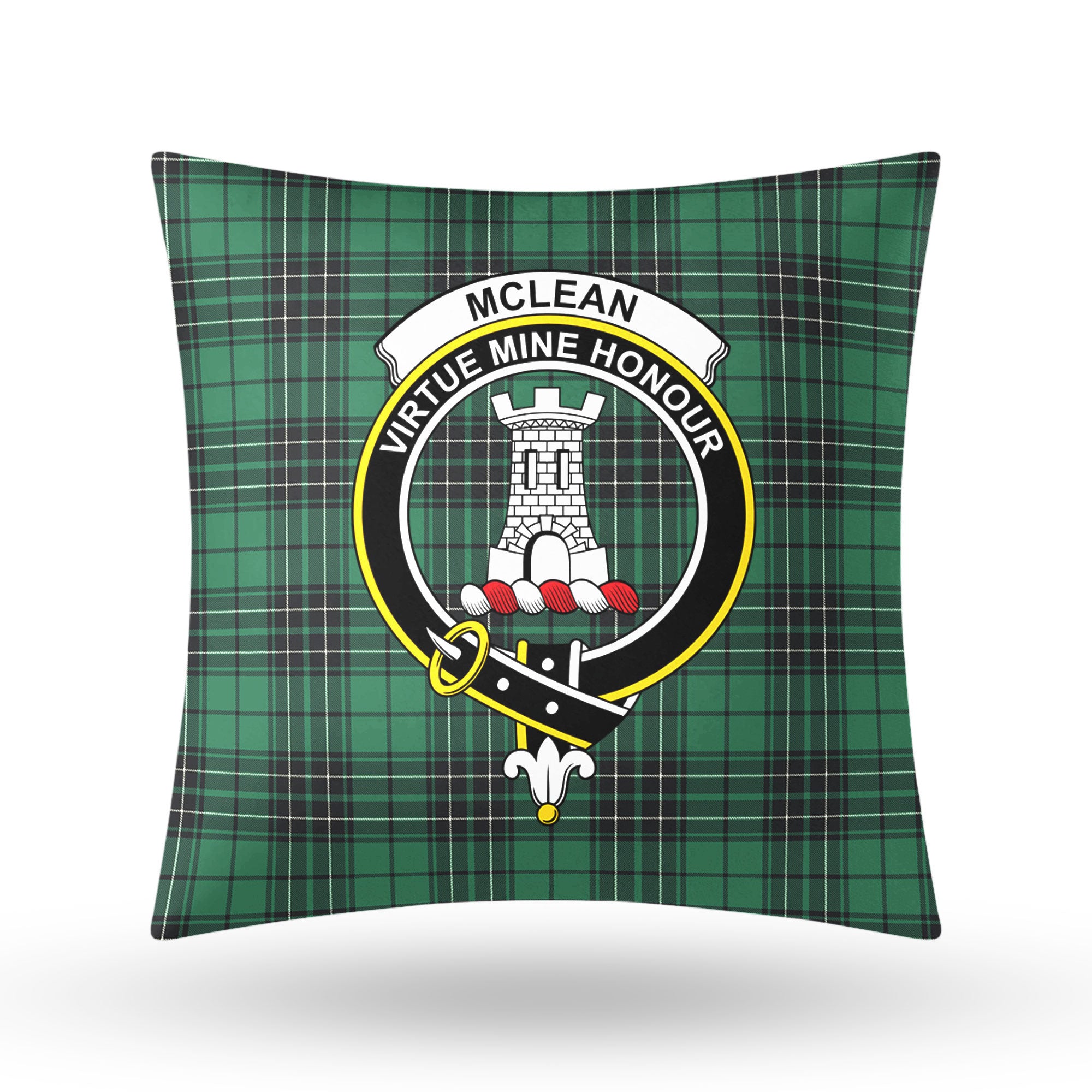 McLean Hunting Ancient Tartan Crest Pillow Cover