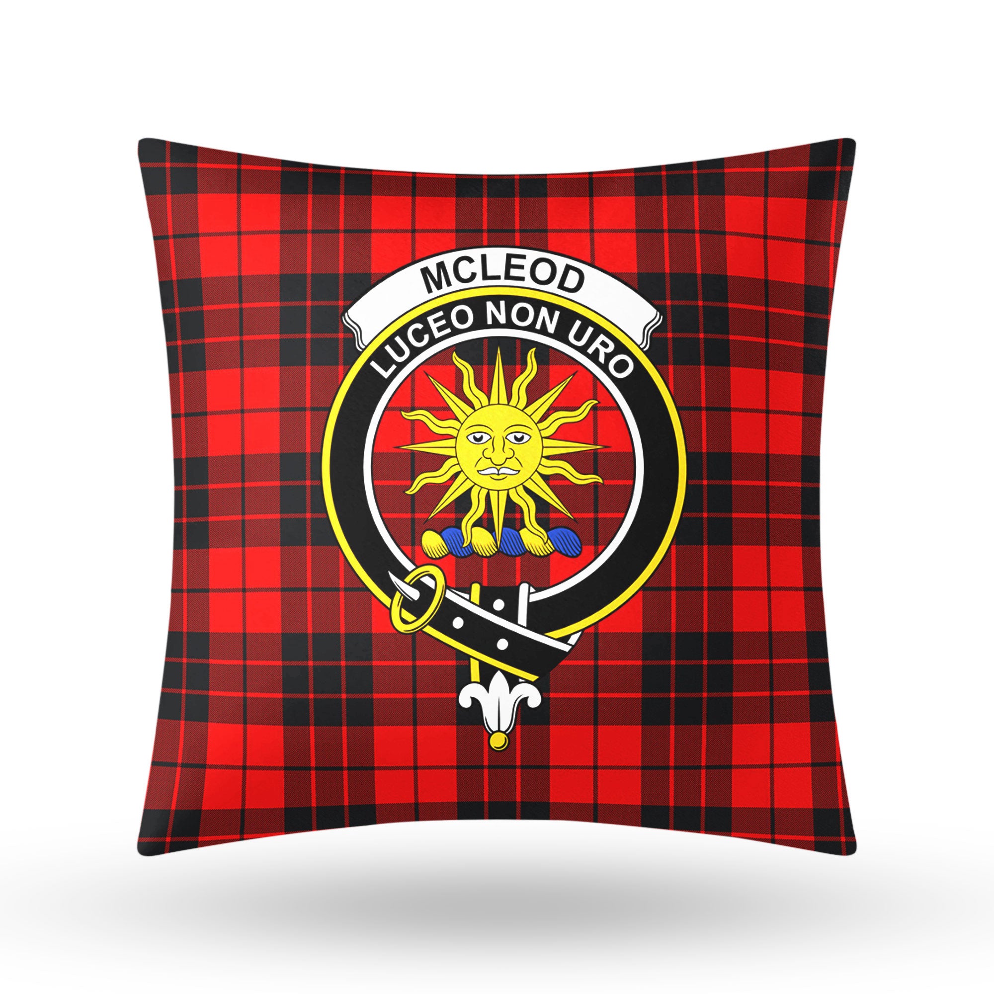 McLeod of Raasay Tartan Crest Pillow Cover