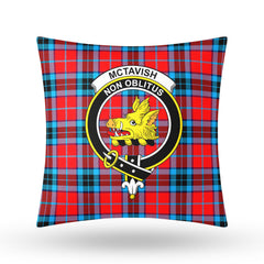 McTavish Modern Tartan Crest Pillow Cover