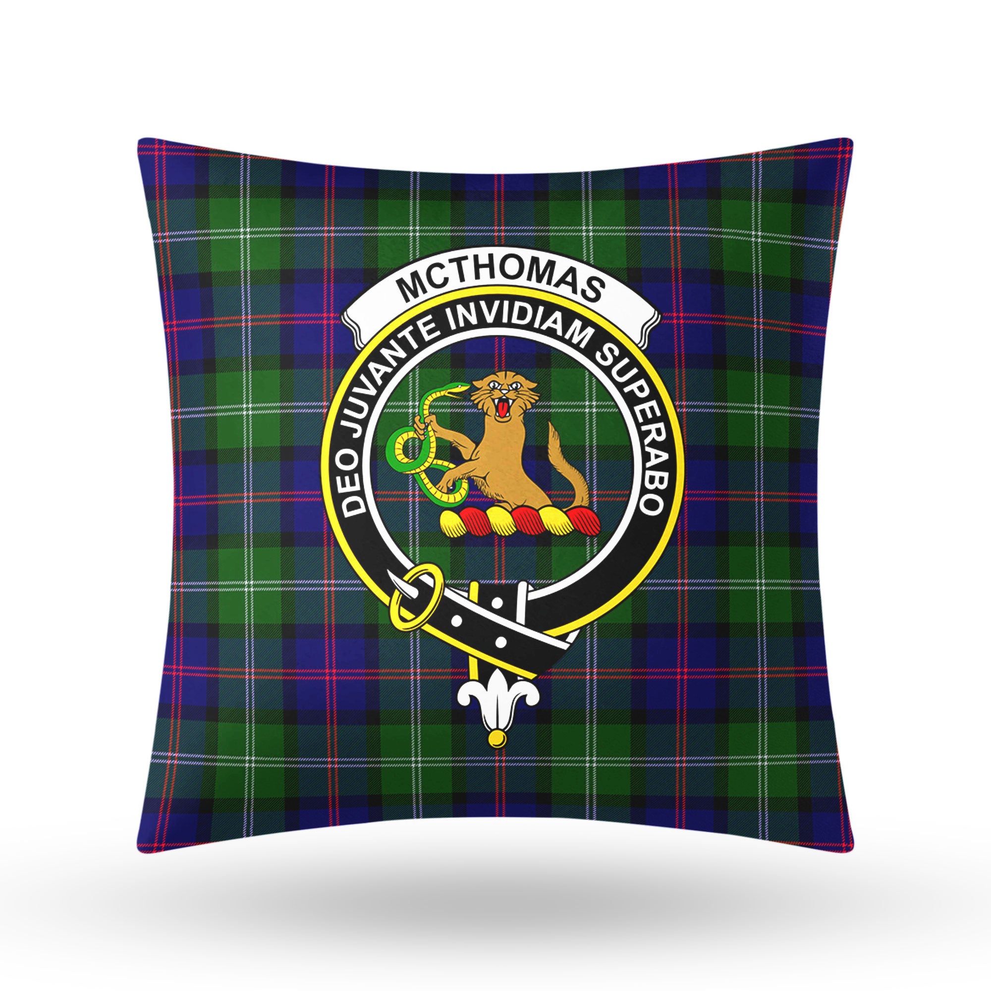 McThomas Modern Tartan Crest Pillow Cover