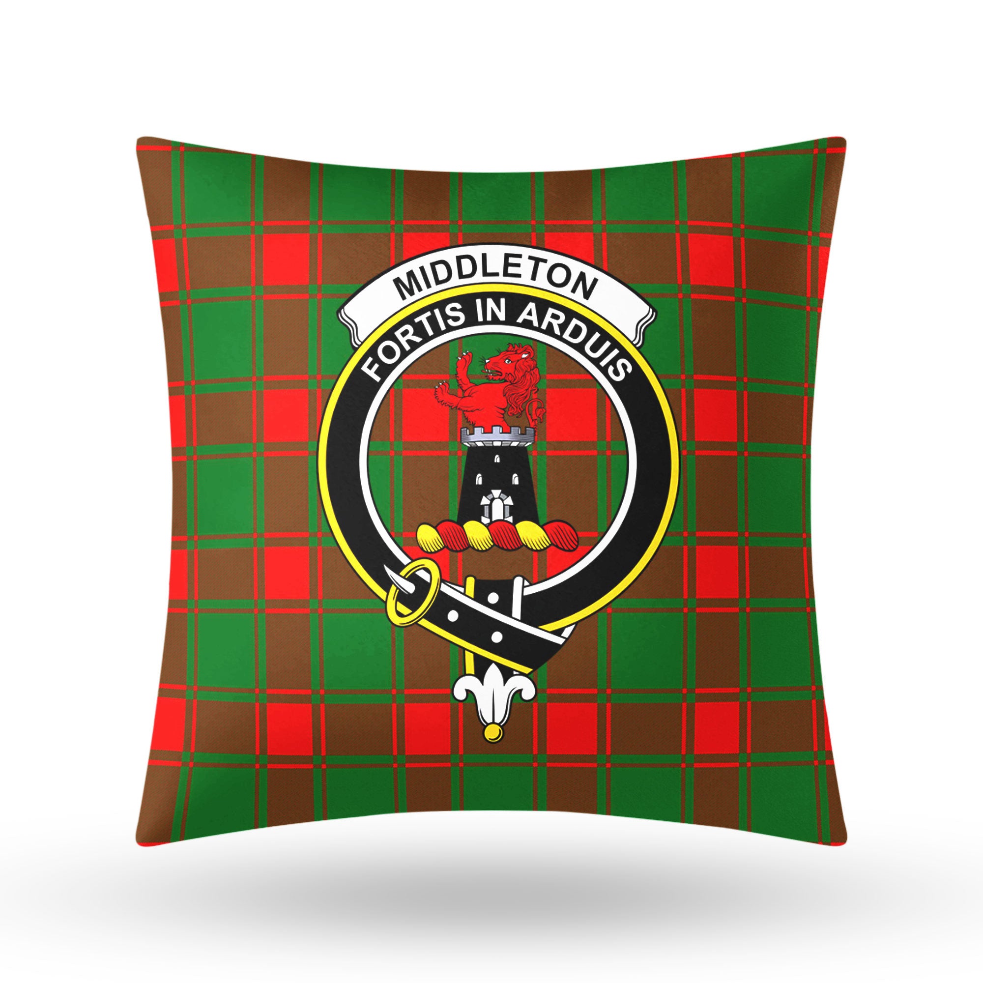 Middleton Modern Tartan Crest Pillow Cover