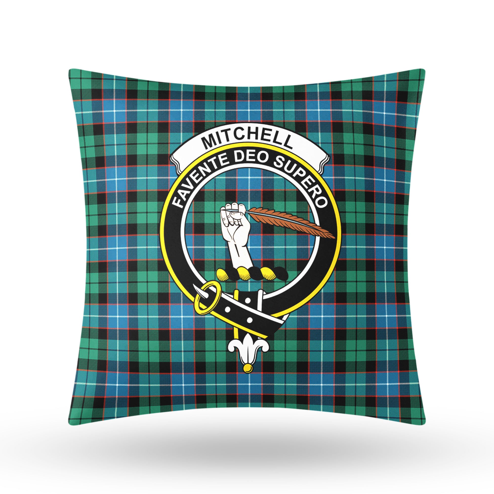 Mitchell Ancient Tartan Crest Pillow Cover