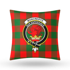 Moncreiffe (or Moncreiff) Tartan Crest Pillow Cover