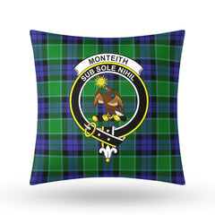 Monteith Tartan Crest Pillow Cover