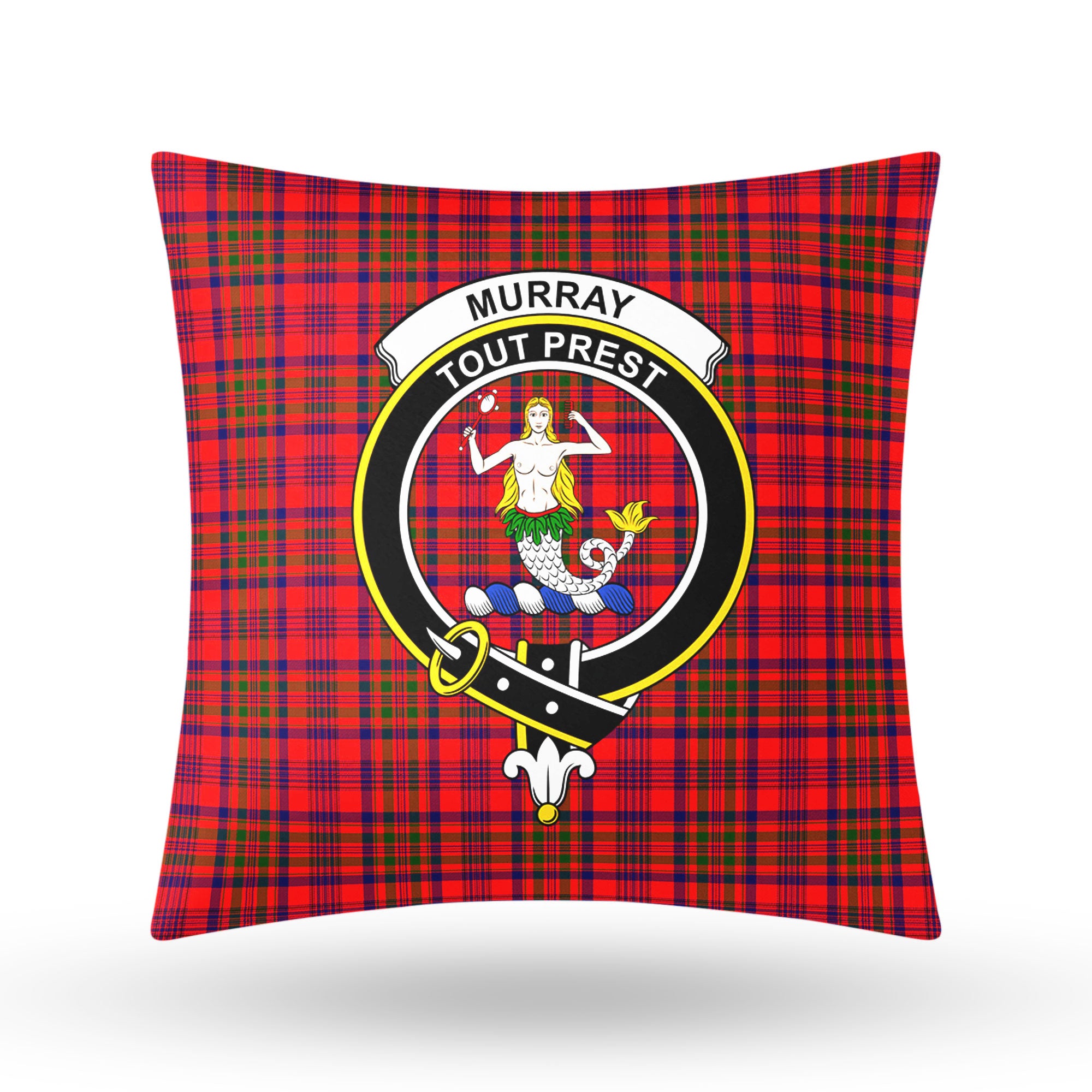 Murray (of Dysart) Tartan Crest Pillow Cover