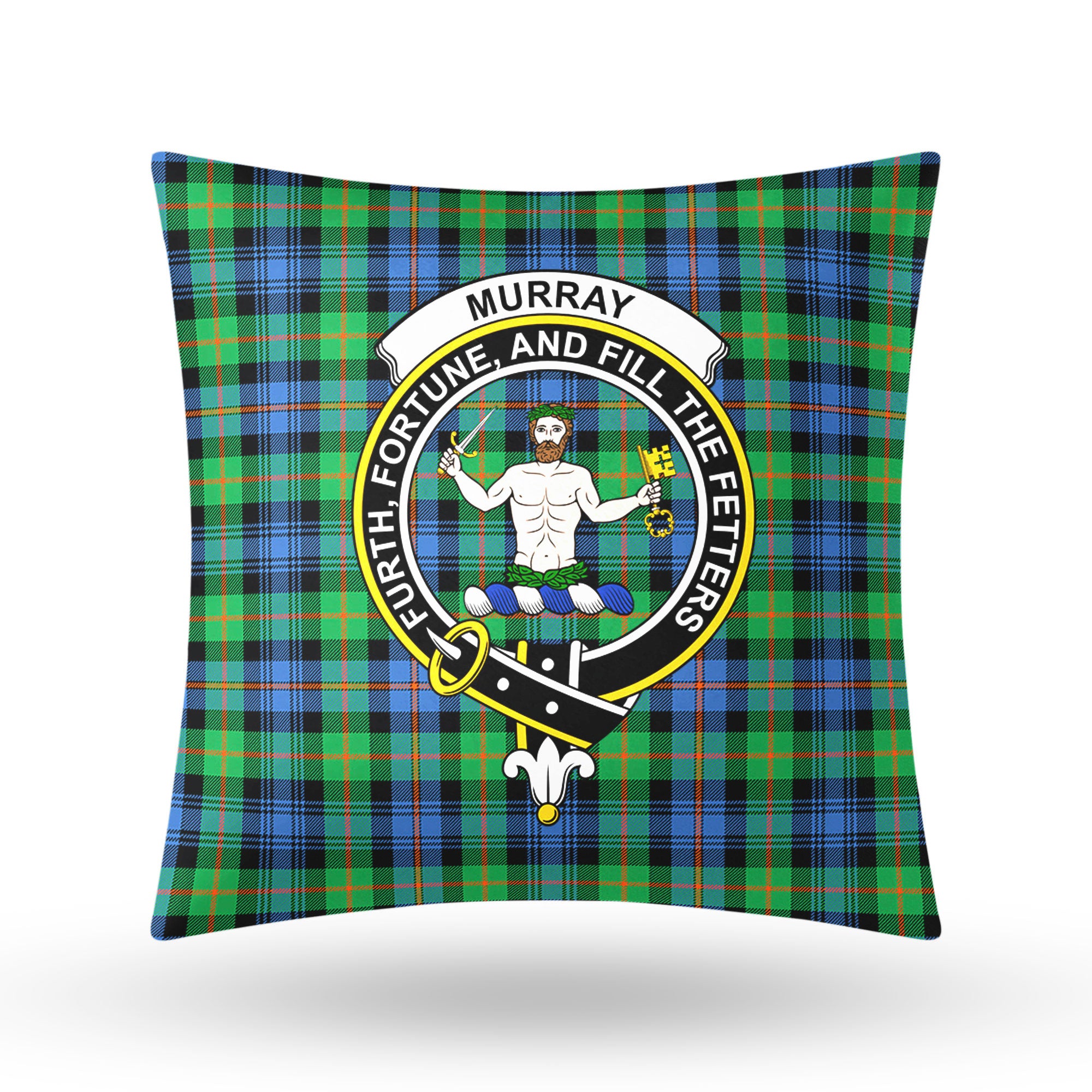 Murray of Atholl Ancient Tartan Crest Pillow Cover