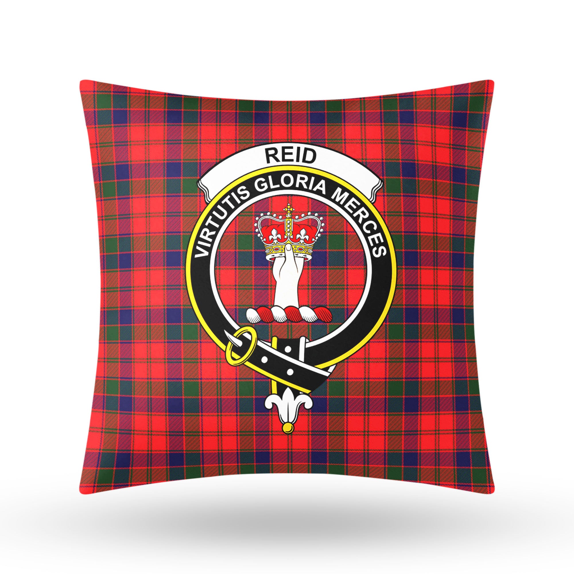 Reid Modern Tartan Crest Pillow Cover