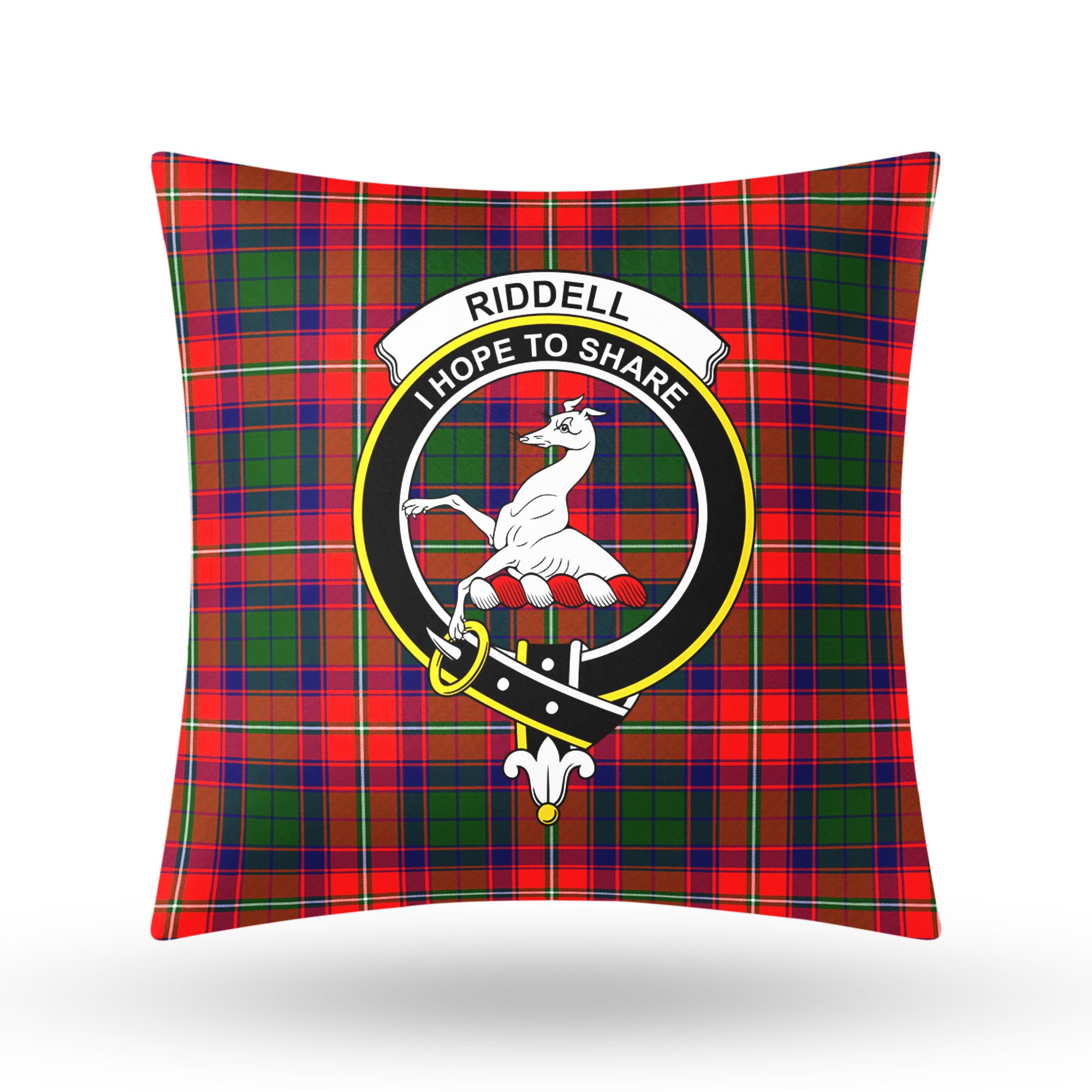 Riddell Tartan Crest Pillow Cover