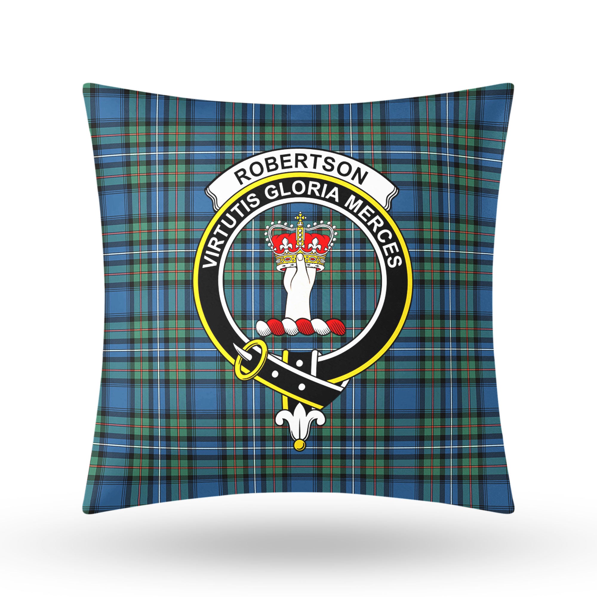 Robertson Hunting Ancient Tartan Crest Pillow Cover