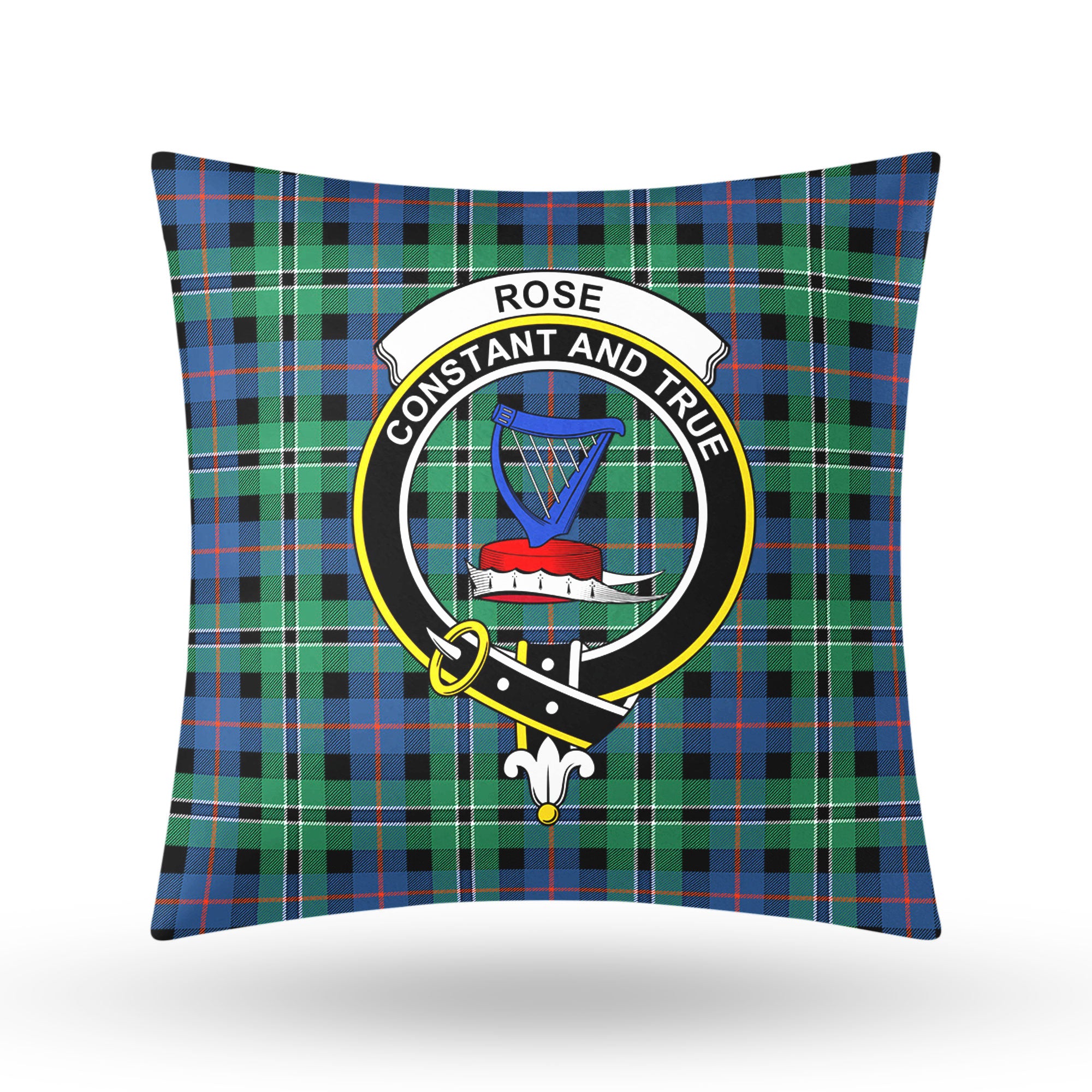 Rose Hunting Ancient Tartan Crest Pillow Cover