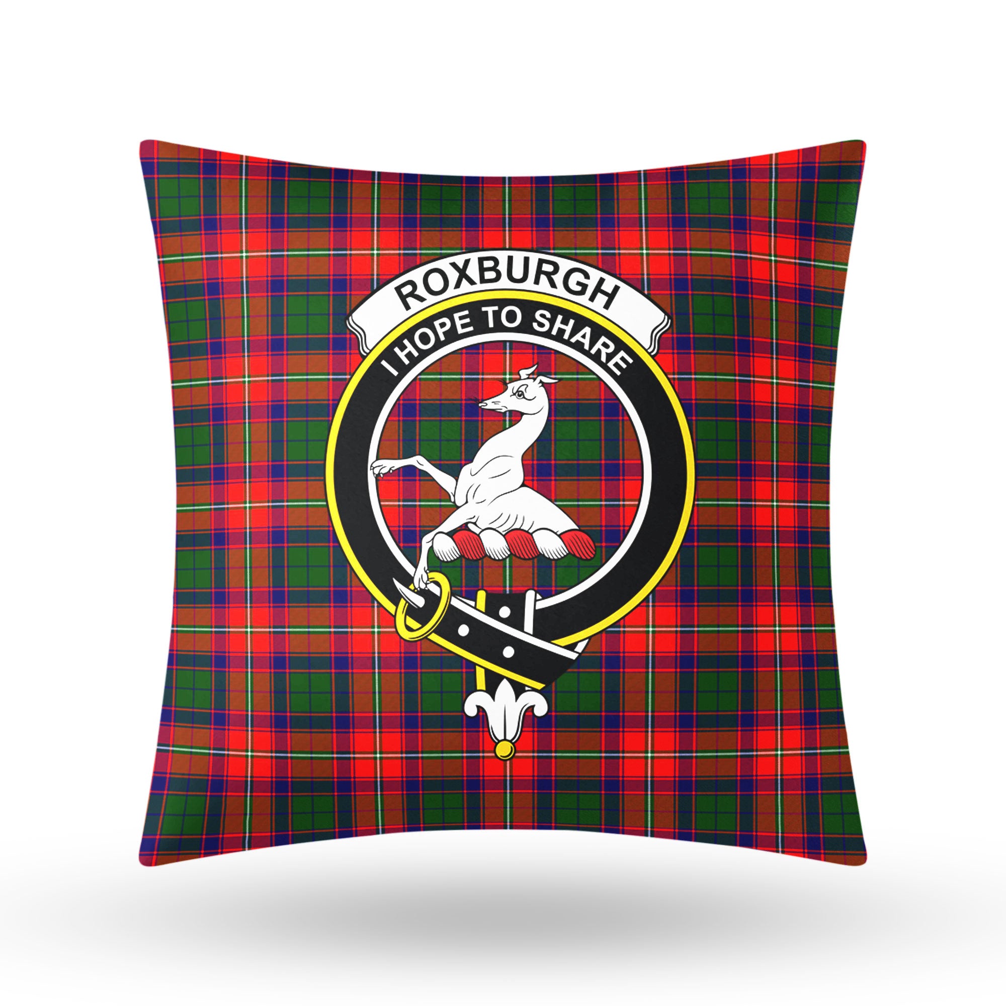 Roxburgh District Tartan Crest Pillow Cover