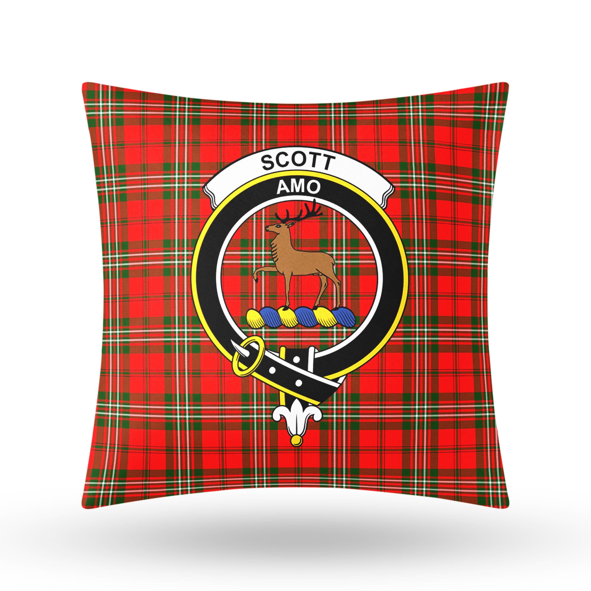 Scott Modern Tartan Crest Pillow Cover