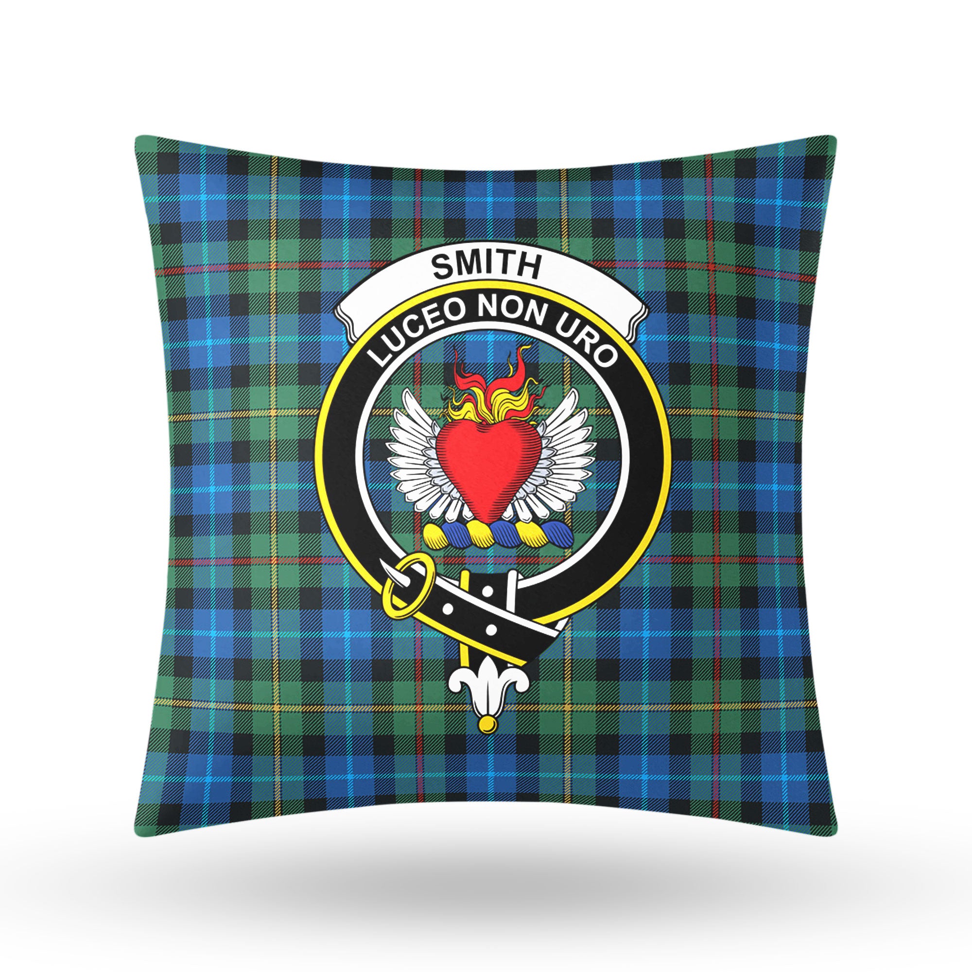 Smith Ancient Tartan Crest Pillow Cover