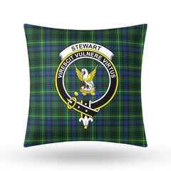 Stewart Hunting Modern Tartan Crest Pillow Cover