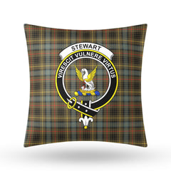 Stewart Hunting Weathered Tartan Crest Pillow Cover