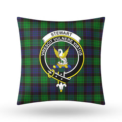 Stewart Old Modern Tartan Crest Pillow Cover