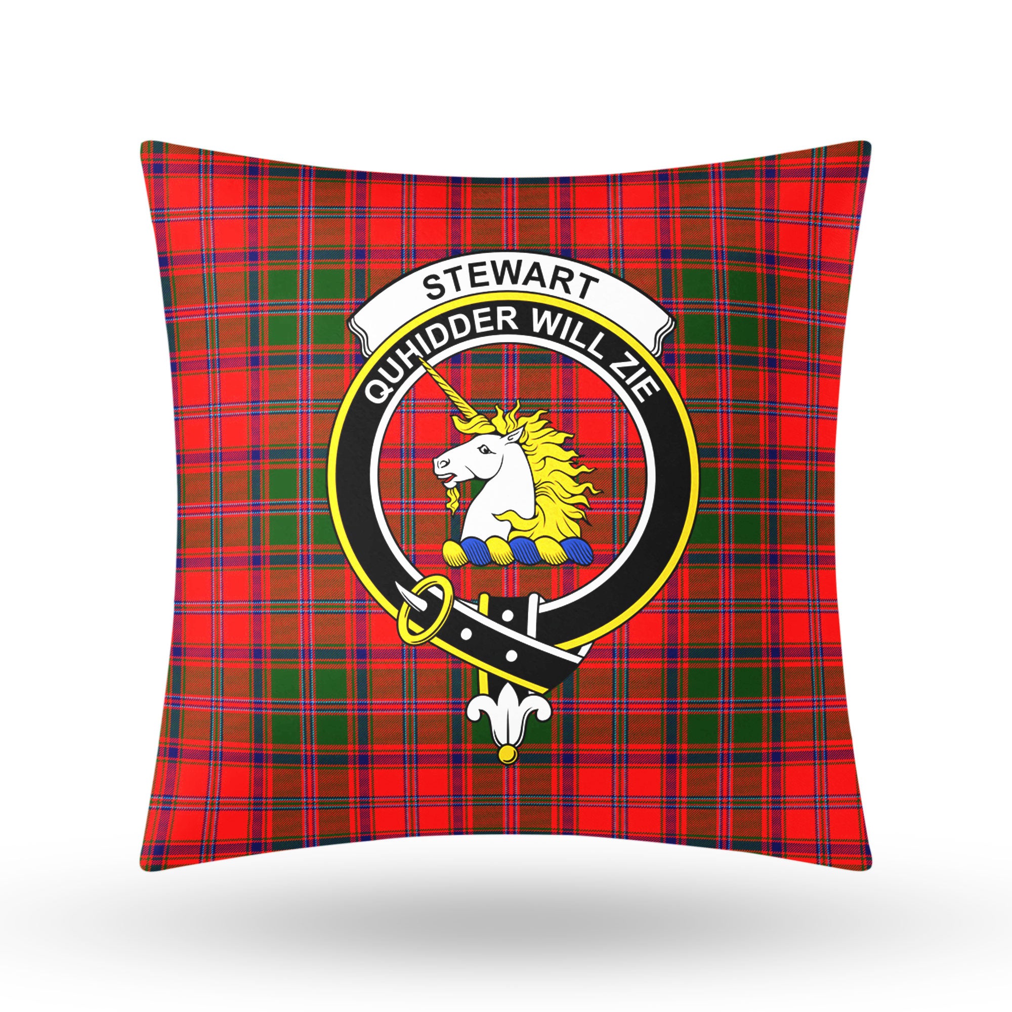 Stewart of Appin Modern Tartan Crest Pillow Cover