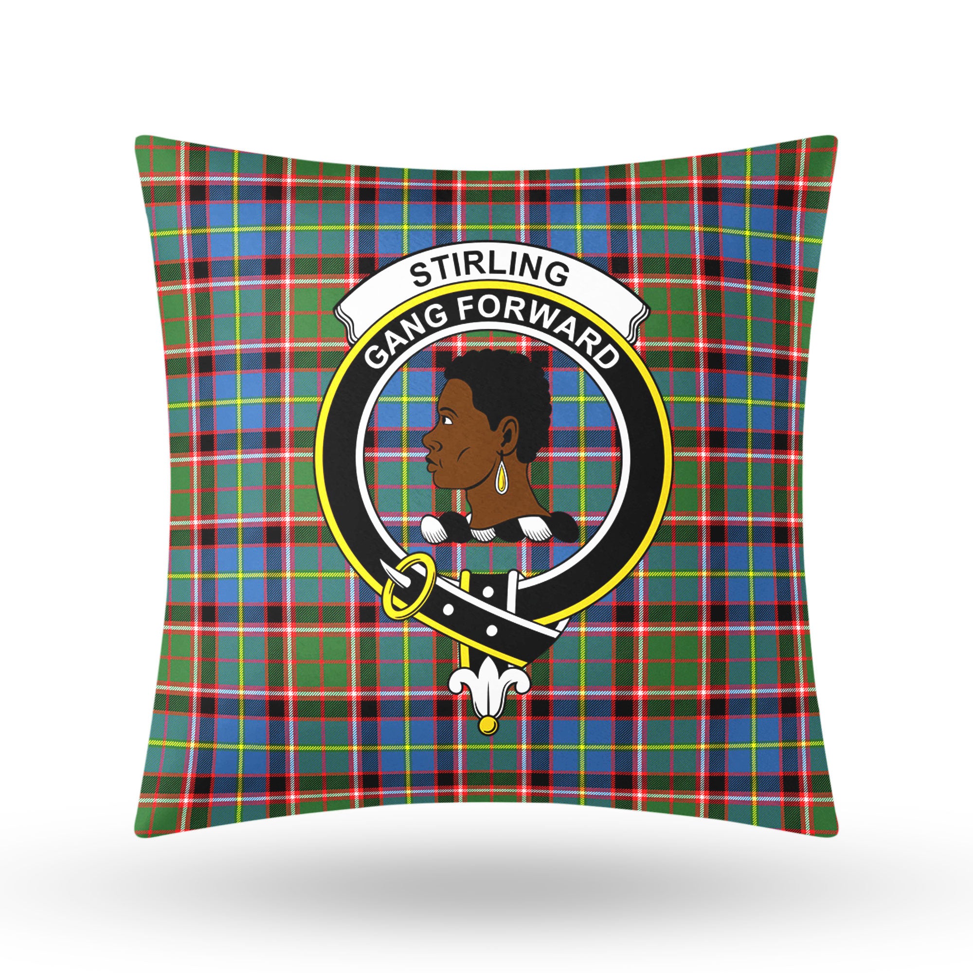 Stirling (of Keir) Tartan Crest Pillow Cover