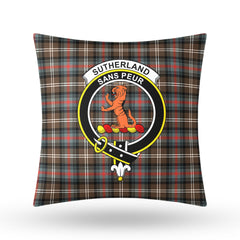 Sutherland Weathered Tartan Crest Pillow Cover