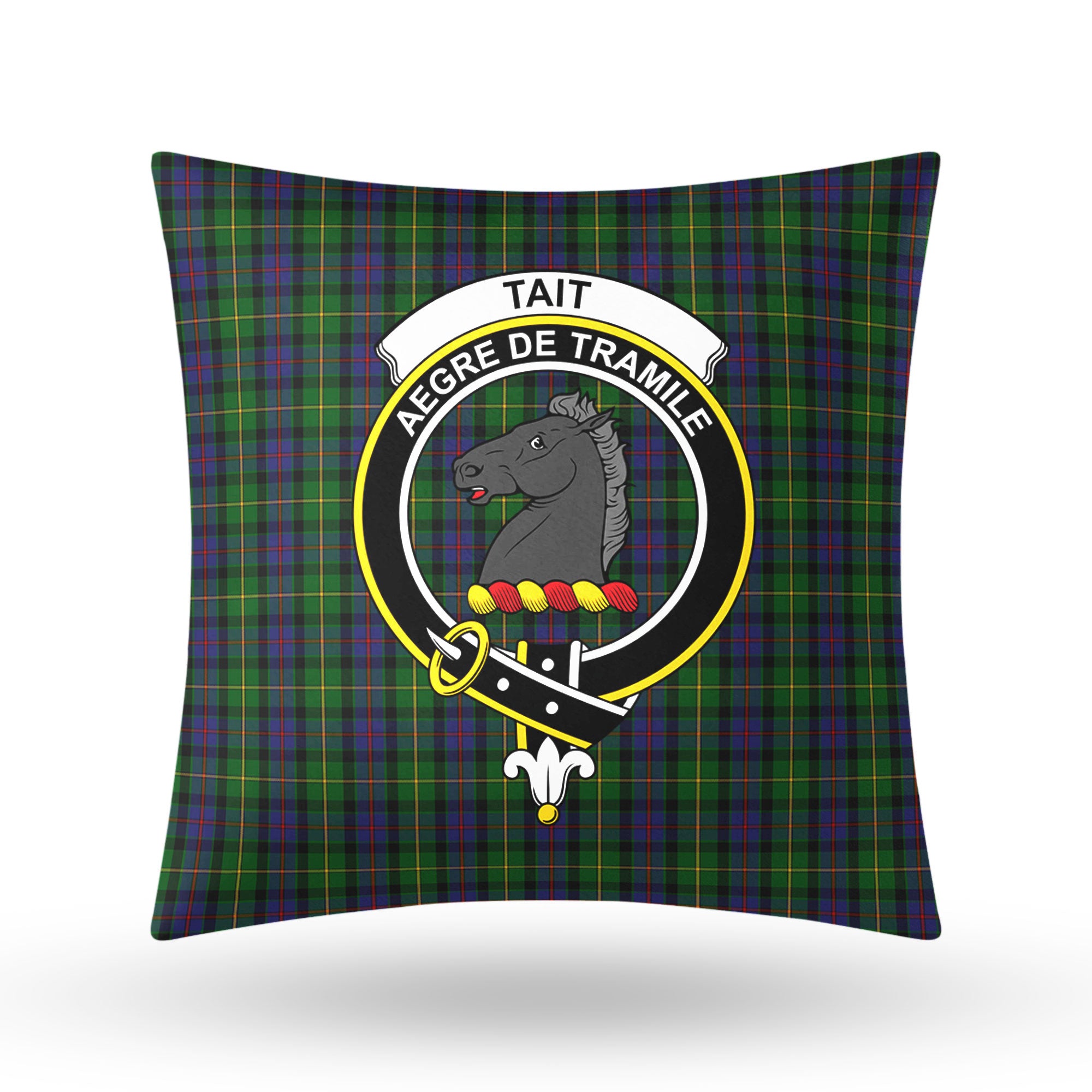 Tait Tartan Crest Pillow Cover