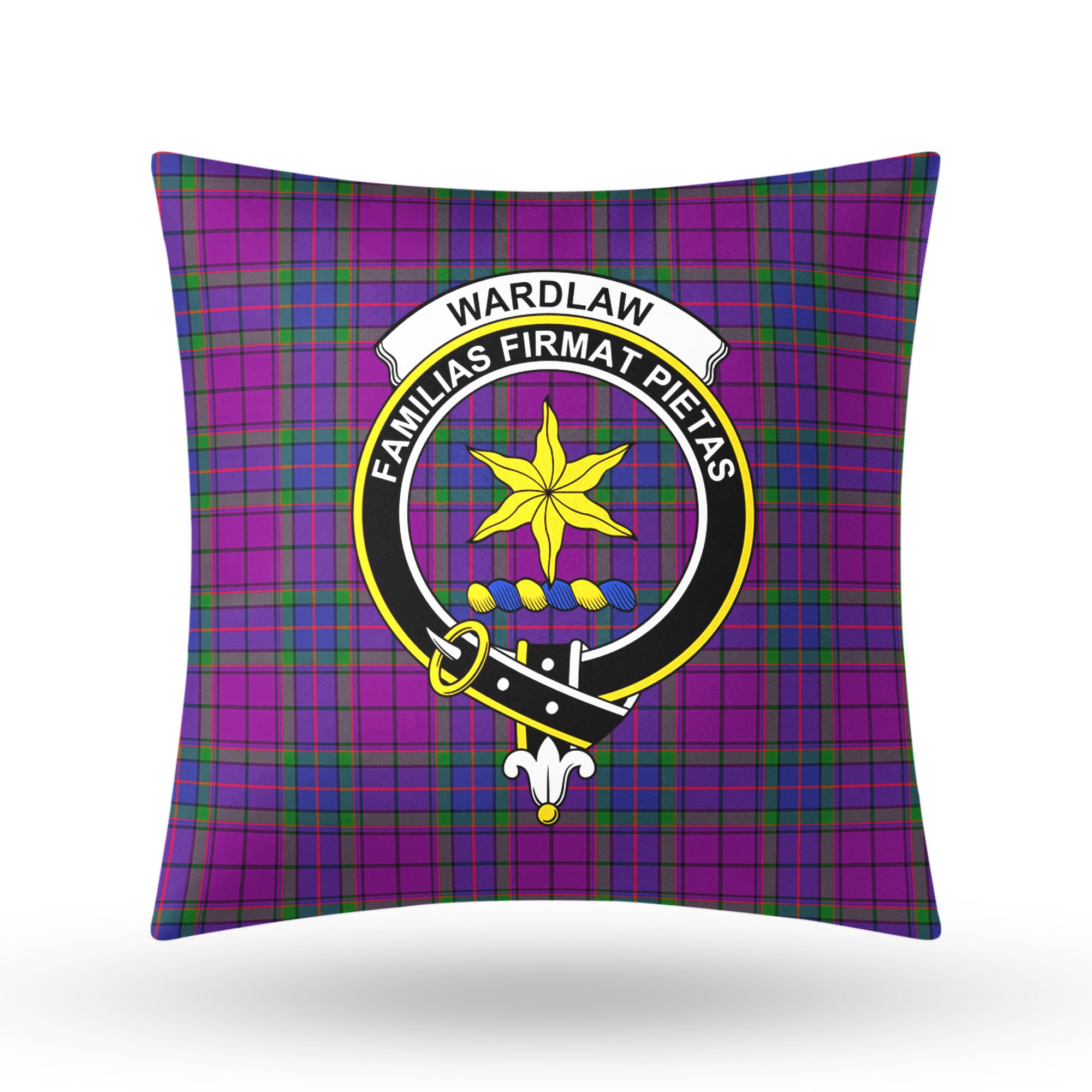 Wardlaw Modern Tartan Crest Pillow Cover