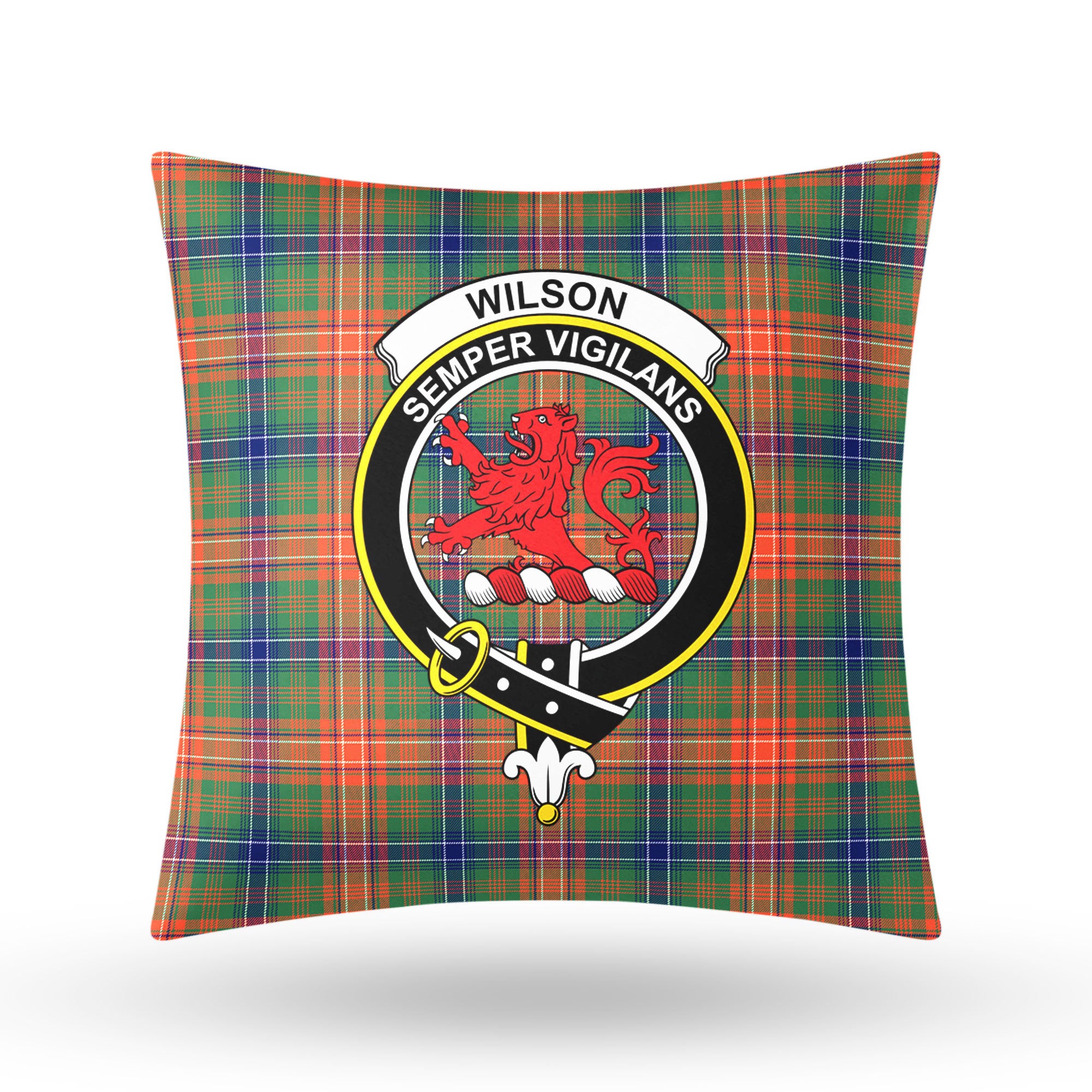 Wilson Ancient Tartan Crest Pillow Cover