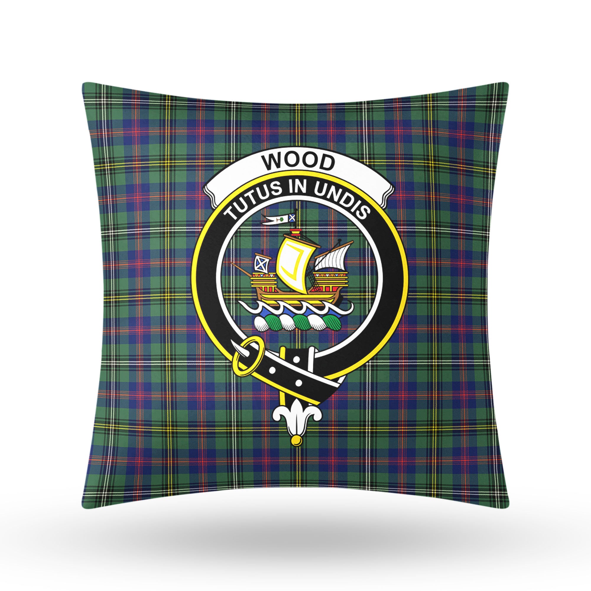 Wood Tartan Crest Pillow Cover