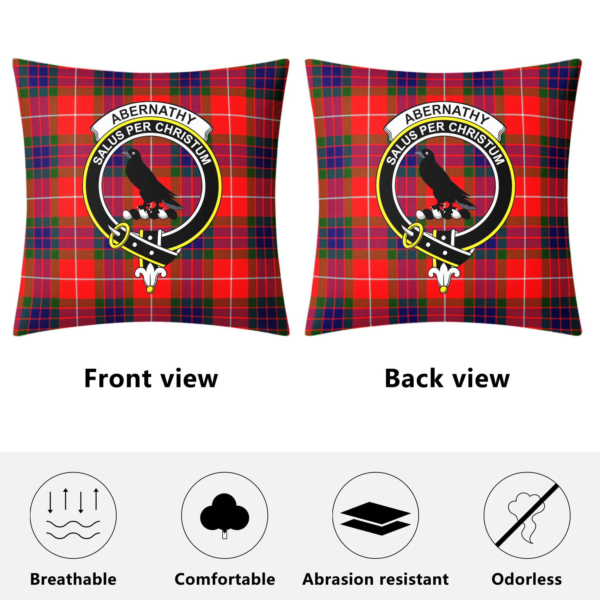 Abernathy Tartan Crest Pillow Cover