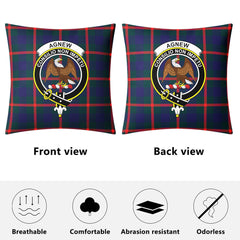 Agnew Modern Tartan Crest Pillow Cover