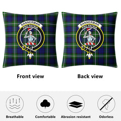 Bannerman Tartan Crest Pillow Cover