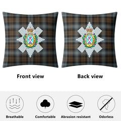 Black Watch Weathered Tartan Crest Pillow Cover