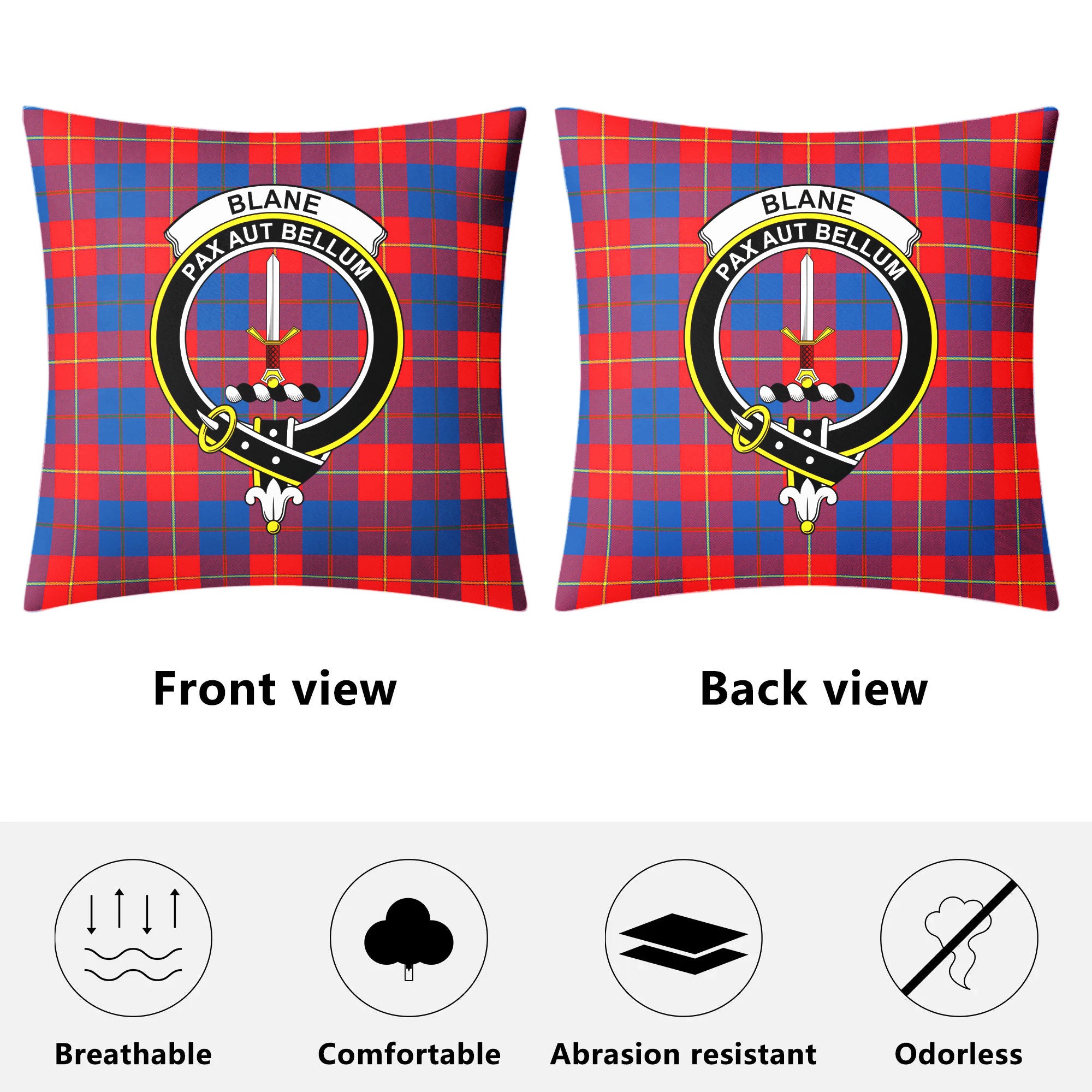 Blane Tartan Crest Pillow Cover