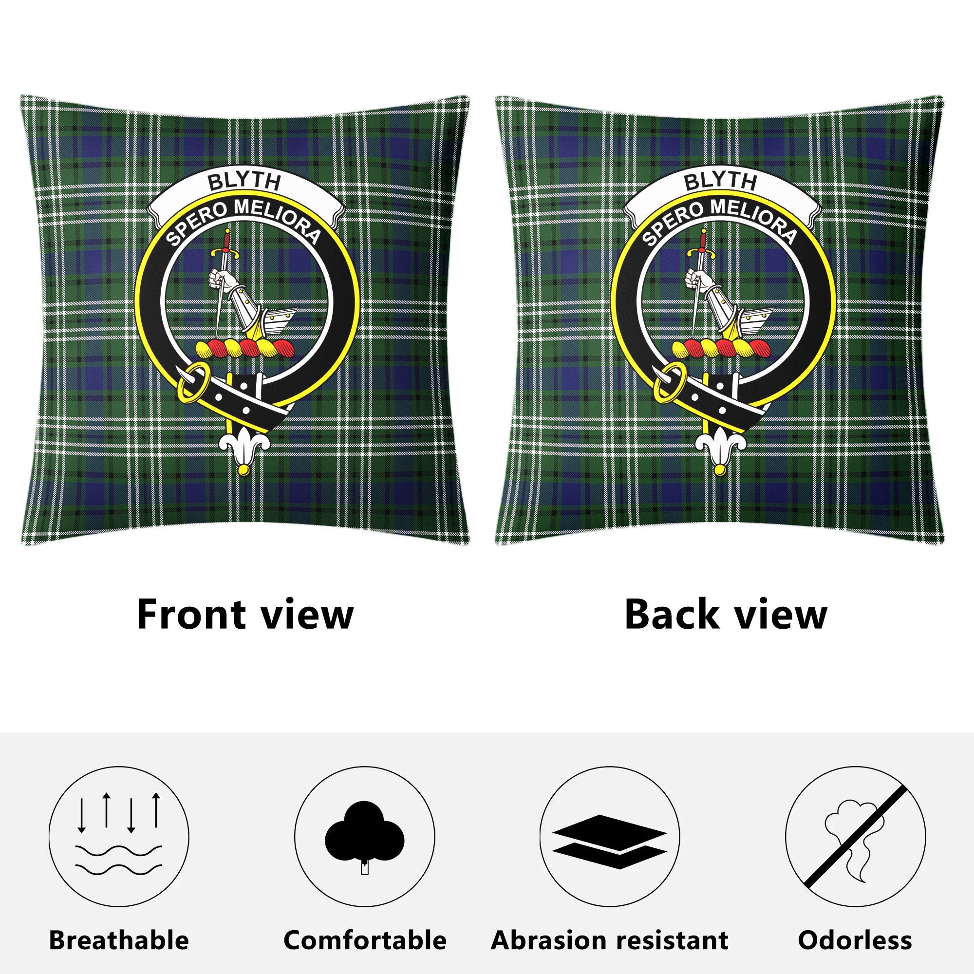 Blyth Tartan Crest Pillow Cover