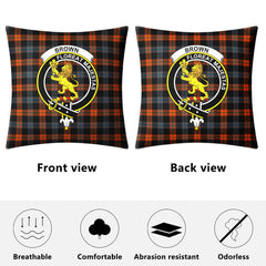 Brown Ancient Tartan Crest Pillow Cover