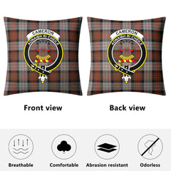 Cameron of Erracht Weathered Tartan Crest Pillow Cover