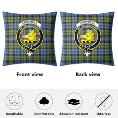 Campbell Faded Tartan Crest Pillow Cover