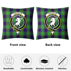 Colville Tartan Crest Pillow Cover