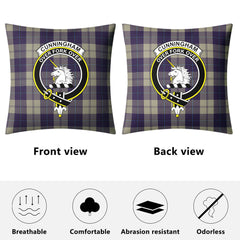 Cunningham Dress Blue Dancers Tartan Crest Pillow Cover