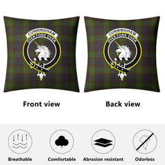 Cunningham Hunting Modern Tartan Crest Pillow Cover