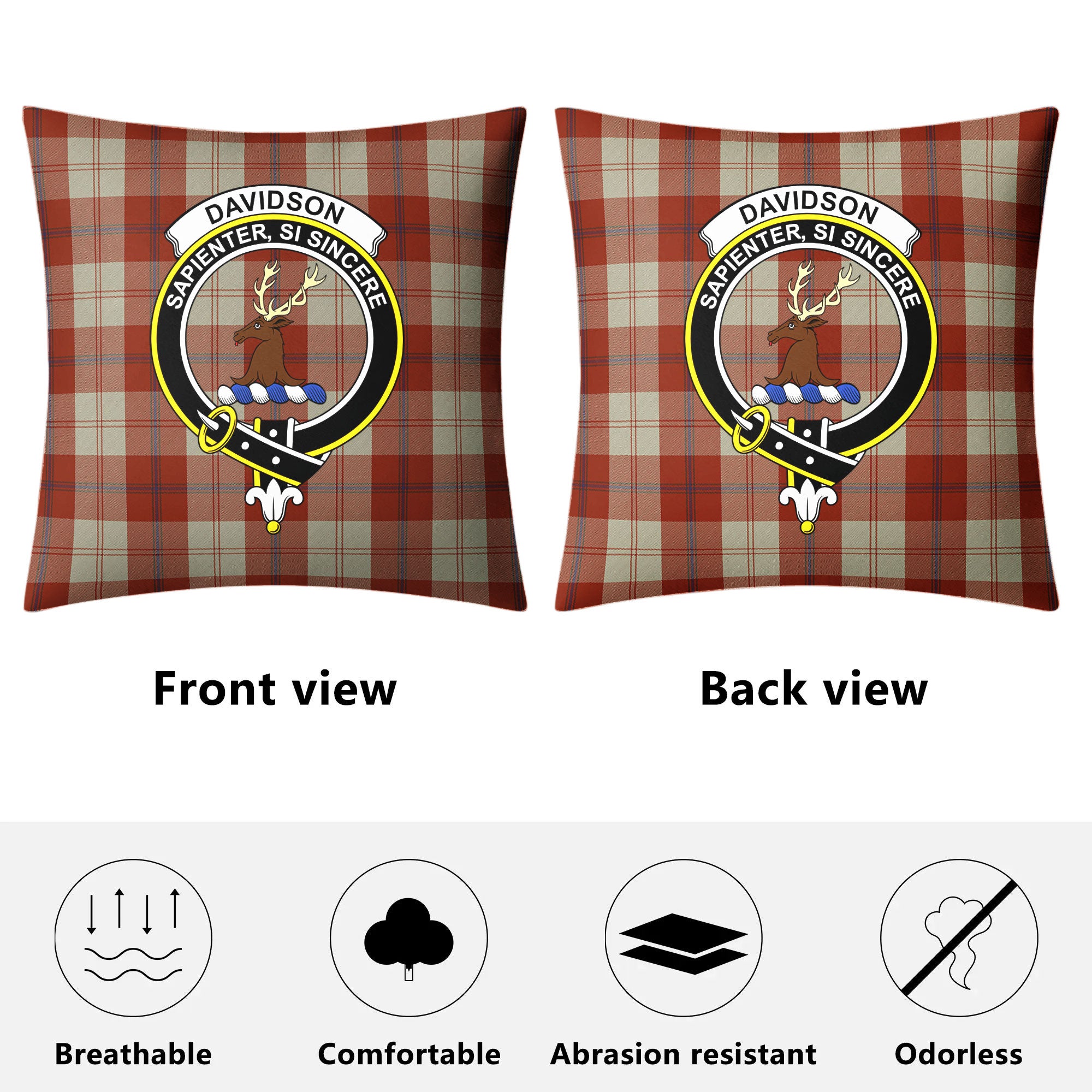 Davidson Dress Dancers Tartan Crest Pillow Cover